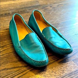 M Gemi Womens Italy Made The Felize Leather Loafers - Electric Blue